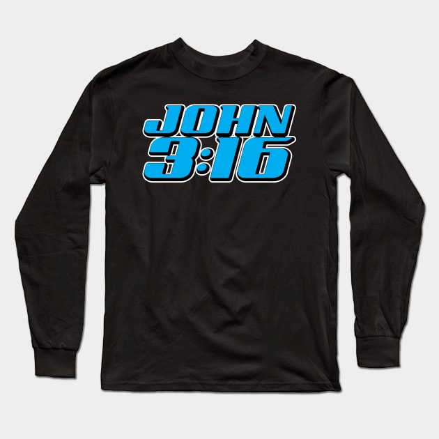 John 3:16 Bible Verse 2 Long Sleeve T-Shirt by Obedience │Exalted Apparel